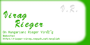 virag rieger business card